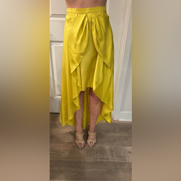 Cynthia Rowley Silk bow high low skirt - Picture 4 of 6